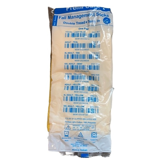 NEW Premi Care Fall Management Grippy Socks - Size L - One Pair - Picture 2 of 4